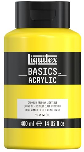 LIQUITEX Basics Acrylic Paint, Cadmium Yellow Light Hue, 400 ml Bottle
