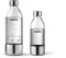 Aarke 2 x PET-Flasche für Wassersprudler Carbonator 3, BPA-frei mit Details in Edelstahl, 800ml + 450ml