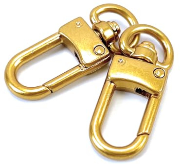 VersaKits 10 Pcs Heavy Duty Swivel Clips Antique Gold Small Lobster Claw Clasps Push Gate Trigger Snap Hooks Arch Style for Sewing Purse Bag Jewelry Making