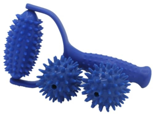 QADWJC Massage Ball Set Hedgehog Balls, Massage Balls, Massage Roller, Fascia Ball, Massage Roller with Nubs, for Back, Legs, Feet, Hands, Self-Massage