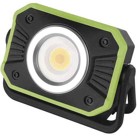 EMOS Mini projecteur LED rechargeable avec 16 modes et batterie externe, changement de couleur de la lumière, luminosité max. 900 lm, portée de 35 m, batterie 4400 mAh avec jusqu'à 12,5 h d'autonomie,