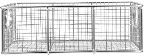 PAMINGONO Edelstahl Frittierkorb Quadratisch Mit Griff Vielseitiger Sieb Präsentationskorb Für Pommes Hähnchen Snacks Wiederverwendbar Robustes Material Professionell Für Küche Und Grill