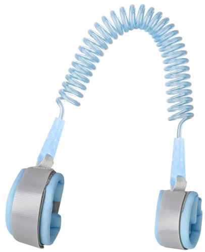 Bracciale Sicurezza Bambino, 2.5M Braccialetto Bambini Antismarrimento,Guinzaglio per Bambini Portatile Che Cammina, per Viaggio Shopping Exploring Helper (Blu)