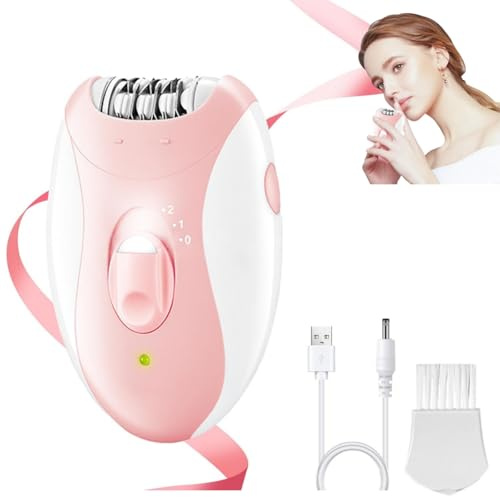 aichilra Épilateur Électrique Femme Sans Fil, Épilateur Visage & Corps avec 32 Pinces, 2 Vitesses Réglables, Épilation Précise et Sans Douleur pour Jambes, Aisselles, Maillot - Rechargeable USB