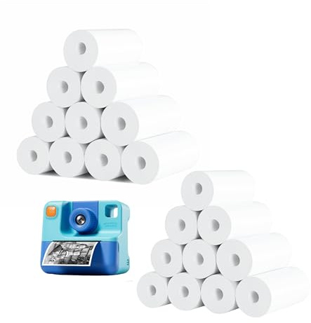 20 Rolls Double Dragon 57x25mm Premium Thermal Paper – 10-Year Image Life | for Kids’ Instant Cameras, PDQ Receipt Printers & Mini Thermal Printers | BPA-Free, Ink-Free