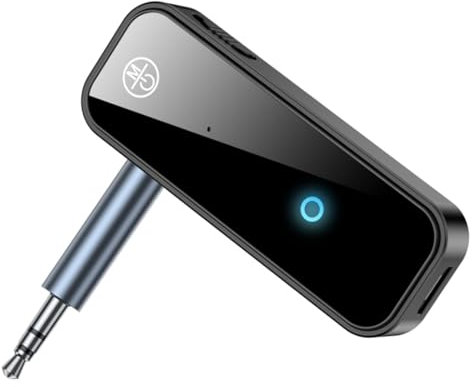AXFEE Adaptateur Bluetooth Jack 5.4, 2 en 1 AUX Microphone,Récepteur Audio sans FI Compatible avec Voiture Chaîne HiFi Casque Enceinte Haut Parleur Amplificateur pour PC/Smartphone/Tablette