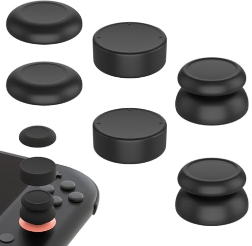 GXGM 2 PCS Utilizzato per Joystick Nintendo Switch 2, Utilizzato per Nintendo Switch Controller, Gommini Silicone Thumb Grip Joystick Caps, Nero