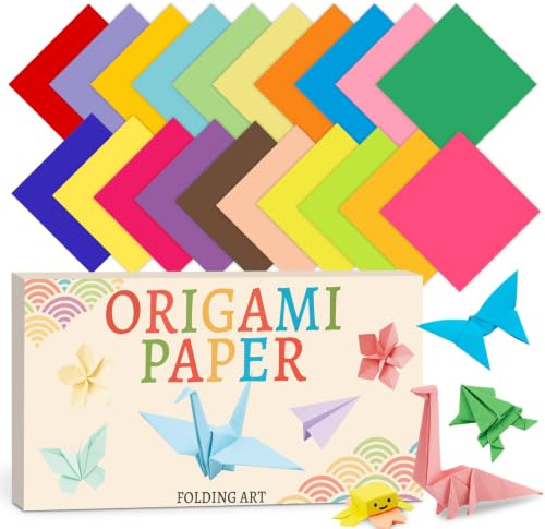 Hapray Origami Paper Set for Kids, 230 Sheets, 20 Colours, 14 x 14 cm | 230 sheets of double-sided origami paper for kids, beginners and teenagers, ideal for folding, DIY crafts and creative play.