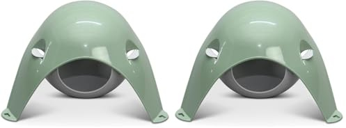 Savic Maison Lapin - Cage Rongeur Sputnik XL - cachette pour Petits Animaux - Vert - pour Hamsters et Rats - Dimensions 29 x 26 x 19 cm (Lot de 2)