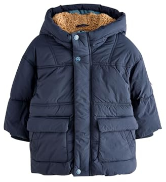 NEXT Niños Abrigo impermeable acolchado con forro de borreguito Azul Marino 6 Años-7 Años