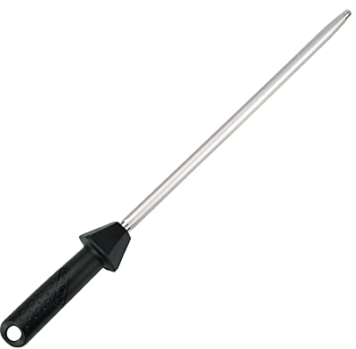 Sharpeak (un marchio di SHARPAL) 110R Totale 45 cm/Asta 30 cm Acciaino Diamantato Monocristallina con Guide Angolari Integrate, Grana Extra Fine 1200, Acciaino Professionale Affilacoltelli in Diamante