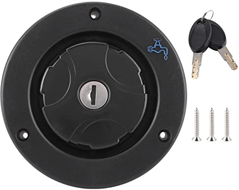 Lwuey Tapa de Llenado Agua a Prueba Fugas, Autocaravana con 2 Llaves Entrada Cierre Por Gravedad Núcleo Interior Acero Remolque Barco Adaptador Hatchway Tanque Bloqueo Repuesto Campervan RV Trailer