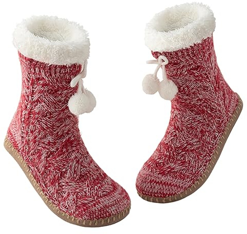 Caudblor Women's Slipper Socks - Cozy Indoor Floor Socks 4-11 with Super Soft Fuzzy Lining and Non-Slip Sole, indoor slippers women Perfect Winter Comfort in Multiple Colors