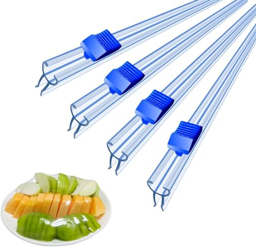 HMLFDC Folienschneider, Frischhaltefolienspender mit Schneide 4er Set, Folienspender Kann direkt auf die Frischhaltefolienbox montiert Werden für Frischhaltefolie und Alufolie, 33cm