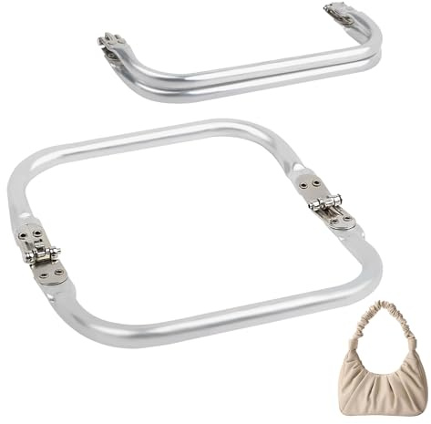 VFANDV Marco de Bolsillo, 2 Pcs Marco de Aluminio para Bolsos, Cierres de Bolso de Ganchillo En Aluminio, Cierres Tipo U para Bolsos, Cierre de Boquilla para Clutch para Accesorios de Monedero