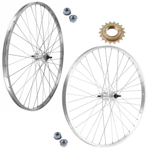 Par de ruedas/llanta delantera + trasera bicicleta 1 V 28 x 1,75 700 x 35 + piñón 18T con rodamientos para City Bike Epoca Holanda 28 pulgadas