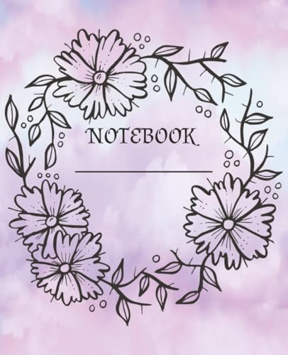 COLLAGE RULED PAPER NOTEBOOK: GIRLY PASTEL FLOWER NOTEBOOK | 110 PAGES, 7.5x9.25