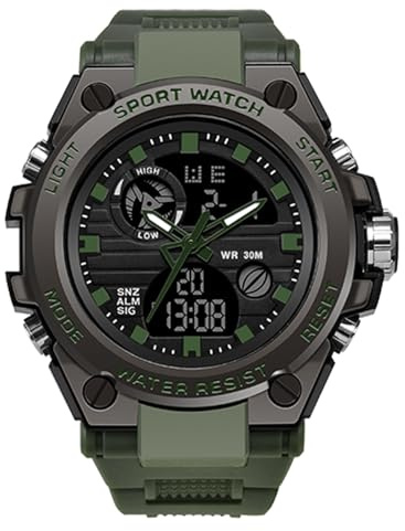 RORIOS Relojes Deportivos para Hombre Resistente al Agua Digital Militares Relojes Multifuncional Militar Reloj para Hombre