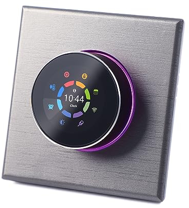 Decdeal 2023 WiFi Smart Thermostat Temperaturregler Wöchentlich Programmierbare Tastensteuerung/Mobile APP/Sprachsteuerung Kompatibel Mit Tuya, für Wasser Gaskessel (silbrig(Kesselheizung))