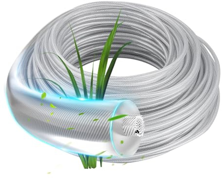 IXYHKB Filo per Decespugliatore 3mm x 41 Metri, Filo Acciaio per Decespugliatore, Filo Acciaio per Decespugliatore, Filo per Tagliabordi per Prati, Giardini, Marciapiedi, Passerelle, Parchi