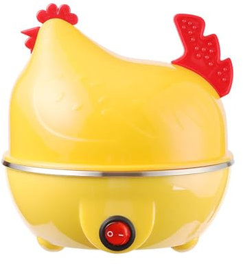 dijiusidy Pequeños electrodomésticos eléctricos para Huevos, máquina de Desayuno, Mini vaporera eléctrica Espacial, Cocina antical, Desayuno Individual, Amarillo de una Sola Capa