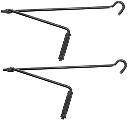 NIYANGLE 2 Piezas Palanca De Mando Gatos De Coche Herramienta De Coche De Emergencia Herramienta De Gato De Mano Gato De Tijera Estabilizador Gato De Tijera De Coche Planchar Black