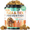 Carmelie Flea and Tick Chewables for Dogs - 200 Chews Natural Dog Flea and Tick Support, Oral Flea Supplement for All Dogs, Supports Healthy Skin & Coat, Puppy Flea Support - Chicken Flavor