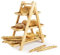 Alzata a 3 Ripiani in Legno, 39,5 x 15 x 38 cm, Espositore per Dolci e Antipasti, Porta Frutta e Pane