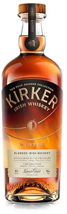 Kirker & Greer | Four Seasons Winter Whiskey | Irish Whiskey with Notes of Festive Pudding, Dark Chocolate, Cinnamon, Vanilla and Butter | Blended in Ulster, Ireland | 46% ABV | 700ML