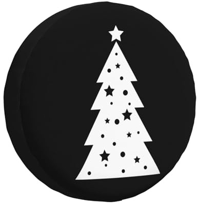 Cubierta De Llanta De Repuesto Árbol De Navidad A Prueba De Agua Poliéster Cubierta del Neumático, para SUV, Coche, Vehiculos, 16in