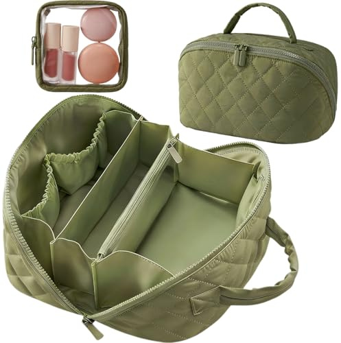 ROVENLIFEGO Travel Makeup Bag, Green