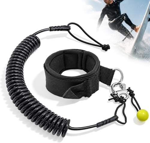 Surfboard Leash Board, Longboard Beinseil mit Schnellverschluss Metallschnalle, Surf Leash für SUP Kajak Surfbrett Stand Up Paddle
