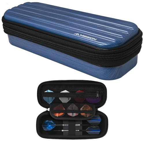 Mission Darts W126 ABS-1 - Custodia per freccette Slimline con ABS metallico, colore: Blu acqua