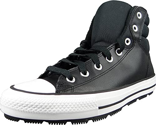 CONVERSE Chuck Taylor All Star Faux Leather Berkshire Boot, Sneaker för män, Svartvit, 44 EU