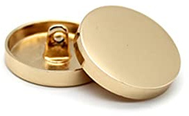 Seglory Pack de 10 botones de repuesto de metal, con espejo plano, para mujeres y hombres, abrigo de lana traje chaqueta camisa pantalón, botón de costura en forma redonda (oro, 25 mm)