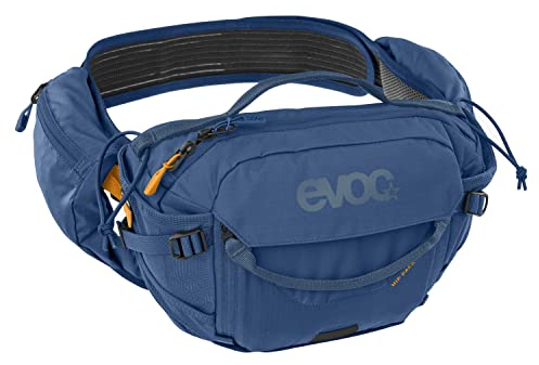 EVOC Unisex Hip Pack Pro 3 + Hydration Bladder 1,5 Gepäck- Handgepäck, Denim, Inkl. 1 5l Trinkblase EU