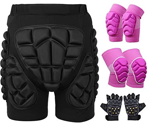 XUEBIN Protektorenhose Herren/Damen Schutzhose Gepolstert Protektorhose Hüfte Atmungsaktive Sporthose Für Eislaufen Skifahren Skater Snowboardanfänger (Color : B1, Size : 3XL)