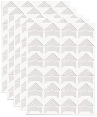 120pcs Photo Corners Self Adhesive,Photo Mount Corners Sticker,White Kraft Paper Photo Corners Self Adhesive Picture Frame Corners Photo Paper Sticker for Photo Albums Scrapbook DIY Craft Stickers