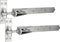 IRONTITE® Verstellbare Torscharniere, robust, 350 mm, Haken und Band für Holztore, verzinkte Haken und Bandscharniere mit Befestigungen (verzinkt), 350ADGALV