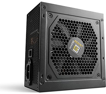 BoostBoxx Netzteil PB600 | 80PLUS Gold, 600 Watt, Nicht modular, gesleevte Kabel, Schutzfunktionen (OCP, OVP, UVP, SCP, OPP, OTP), ATX12V, 100-240V, Power Boost