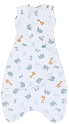 PurFlo Cuddle to Sleep Bag 2.5 TOG | Baby Sleep Sack 3-12 Months | Breathable, Lightweight, and Safe Sleeping Bag for Babies | Toddler Wearable Blanket | Animal Safari