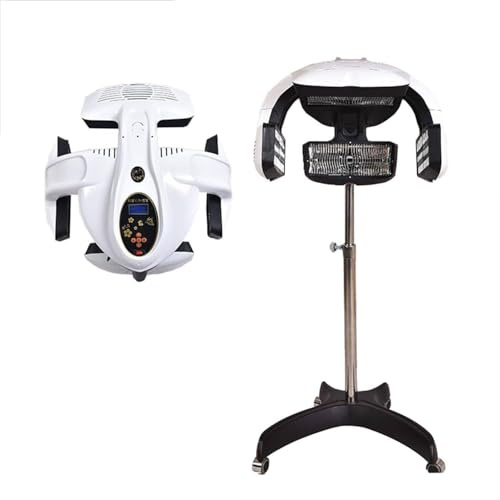 Asciugacapelli Flying Disk Con Casco, Asciugacapelli Professionale A Parete, Asciugacapelli Con Display Lcd, Processore Colore Capelli, Processore Rotante Per Saloni Parrucchieri Domestici,Vertical