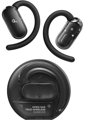 soundcore V40i by Anker, Open-Ear Earbuds, Clear Design, Lidless Case, 4 Adjustable Positions for Every Ear Size, Richer Bass, IP55, 21H Playtime, AI Clear Calls, Bluetooth 5.4, App Control