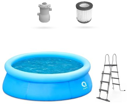 Mediawave Store - Piscina Fuoriterra Rotonda Gonfiabile AVENLI 450x84cm - Piscina Autoportante Familiare Completa di Kit Accessori