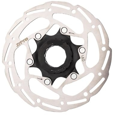 Centerlås navfäste cykelbromsskiva kompatibel med 140 mm 160 180 mm 203 mm skivor tillverkade av 1,8 mm höghållfast stål (CL-140 mm svart A)
