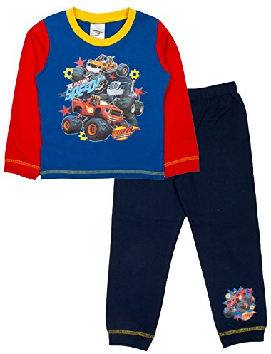 Nickelodeon Blaze and The Monster Machines Long Pyjamas Pjs Red Sleeves 18-24