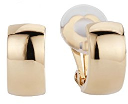 Traveller Ohrclip - Damen - 22kt vergoldet - Halbcreole - Goldfarben - 16 x 8 mm - 138020