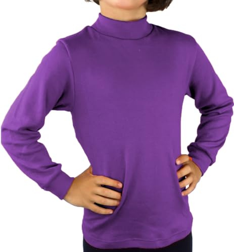 KLOTTZ POLO44 - Camiseta Carnaval Manga Larga niños Fabio Halloween. Polo Cuello semicisne e Interior Afelpado. Niñas Color: Morado Talla: 12 años