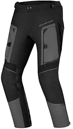 SHIMA HERO 2.0 Motorradhose Herren - Ganzjährig Verstärkte Motorcycle Cargo Tourenhose Männer aus Cordura Textil mit Wasserdichter Membran, Heizung Schicht, Knie Protektoren (Grau, 5XL)