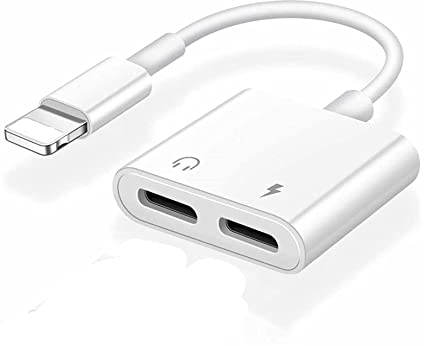 Adattatore certificato Apple MFI 4 in 1 Dual Lightning AUX caricatore compatibile con iPhone 14/13/12/11/X/XR/7/8P/7P